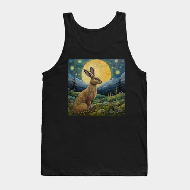 Moonlit Reverie: The Hare's Serenity 05 Tank Top by thewandswant